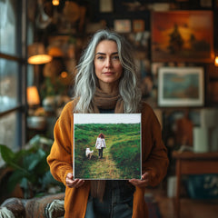 30x30cm square photo on canvas