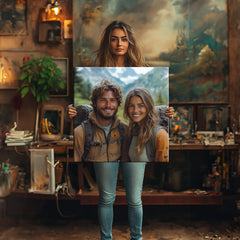 70x70cm square photo on canvas