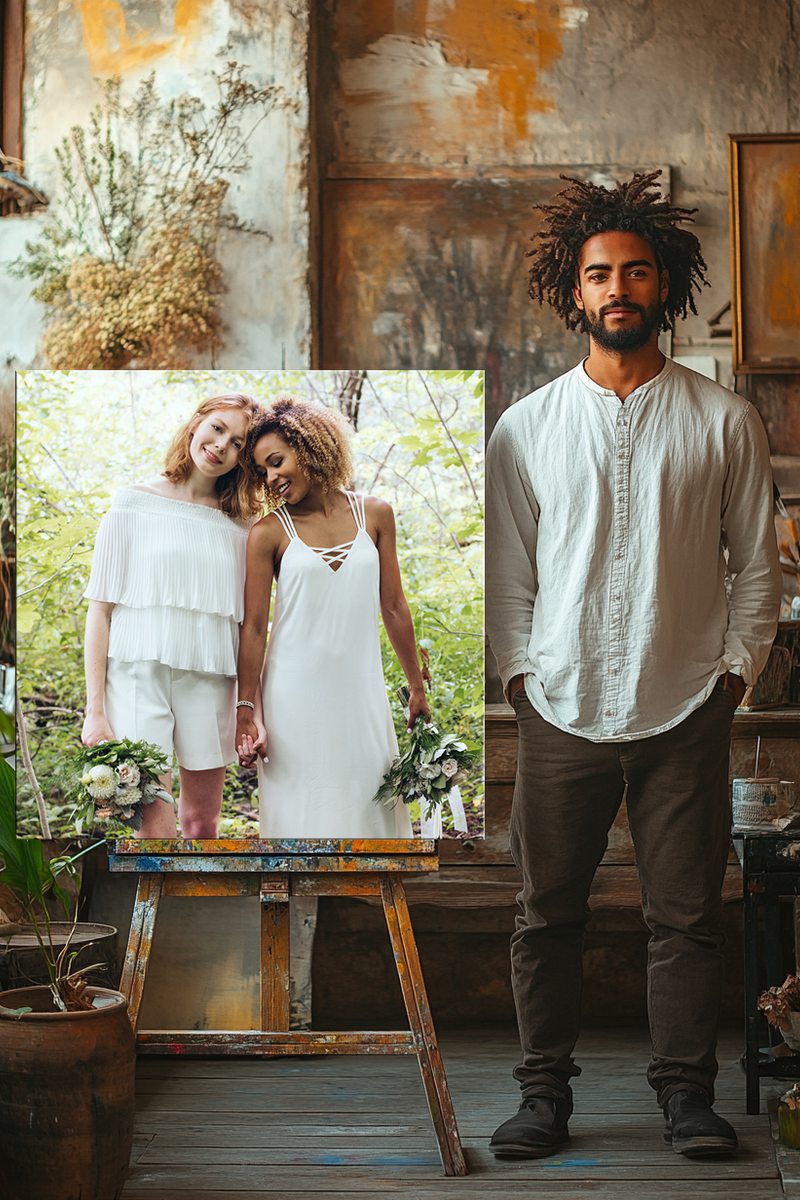 Wedding Photos on Canvas