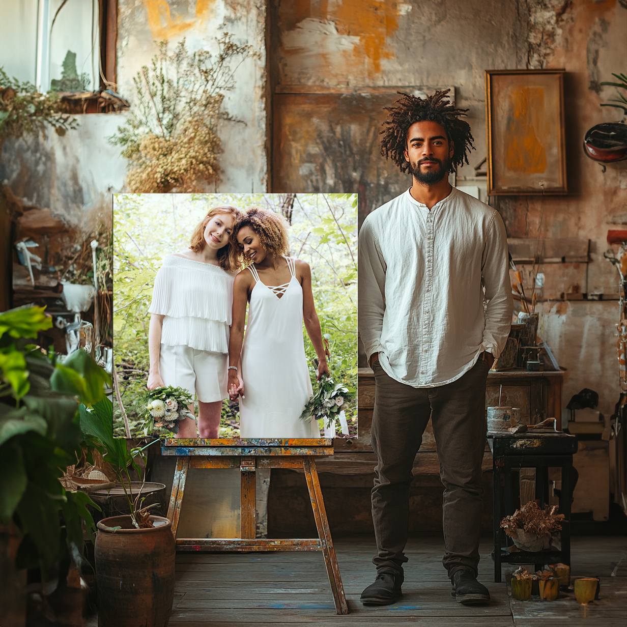 Wedding Photos on Canvas